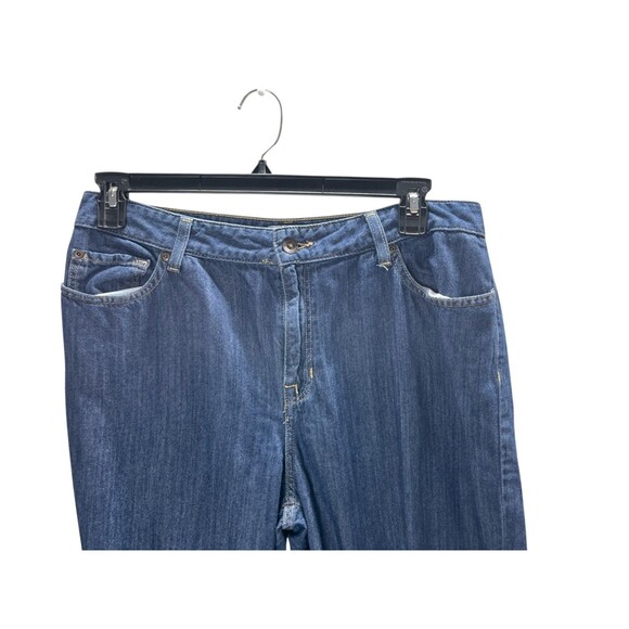 LL Bean Jeans Women's Size 14 Blue Classic Fit 100% Cotton Straight Leg - Picture 3 of 7